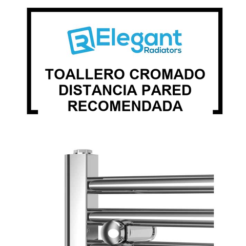 Toallero cromado distancia pared recomendada
