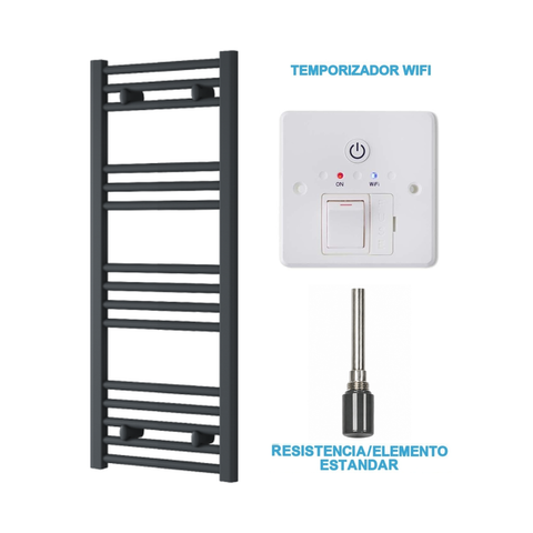 Radiador Toalheiro Elétrico Antracite 400 mm de Largura · Pré-cheio