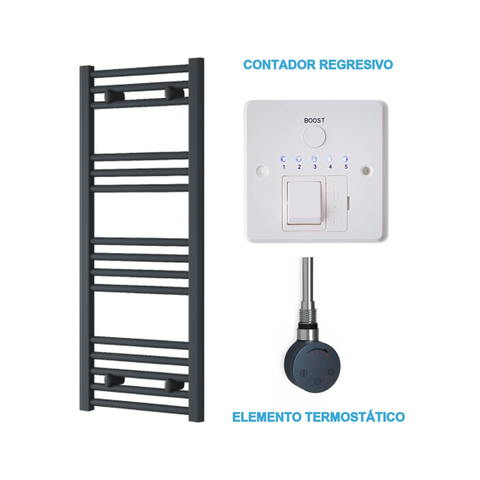Radiador Toalheiro Elétrico Antracite 400 mm de Largura · Pré-cheio