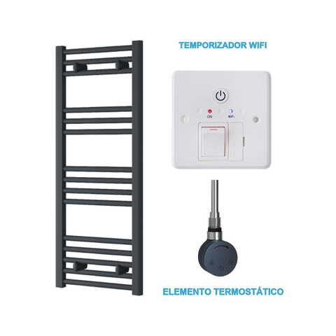 Radiador Toalheiro Elétrico Antracite 400 mm de Largura · Pré-cheio