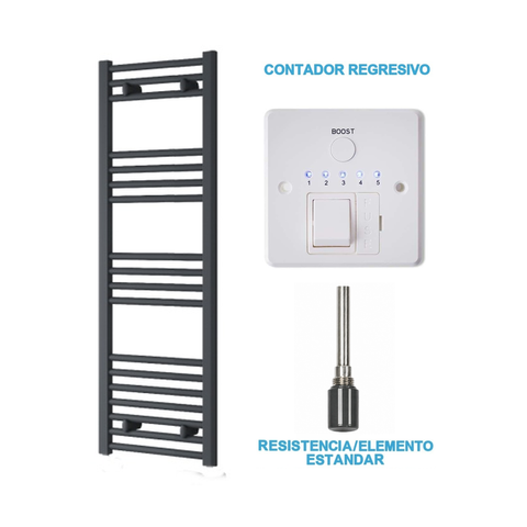 Radiador Toalheiro Elétrico Antracite 400 mm de Largura · Pré-cheio