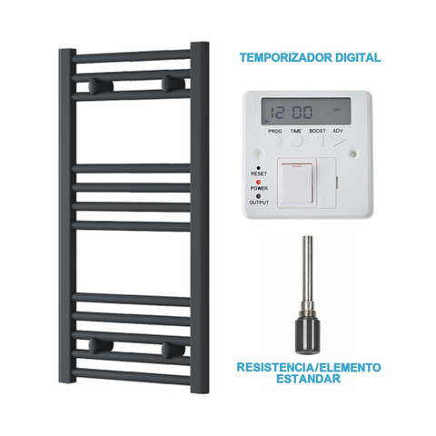 Radiador Toalheiro Elétrico Antracite 400 mm de Largura · Pré-cheio