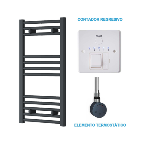 Radiador Toalheiro Elétrico Antracite 400 mm de Largura · Pré-cheio