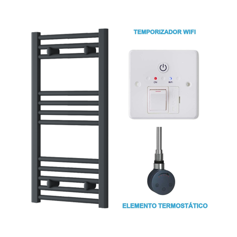 Radiador Toalheiro Elétrico Antracite 400 mm de Largura · Pré-cheio