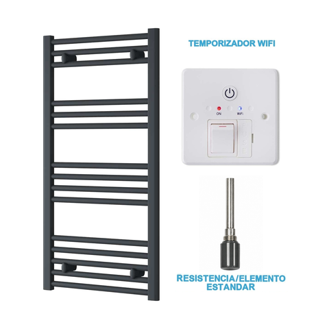 Radiador Toalheiro Elétrico Antracite 500 mm de Largura · Pré-cheio