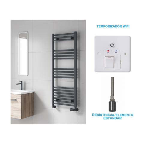 Radiador Toalheiro Elétrico Antracite 500 mm de Largura · Pré-cheio