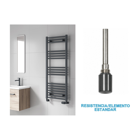 Radiador Toalheiro Elétrico Antracite 500 mm de Largura · Pré-cheio