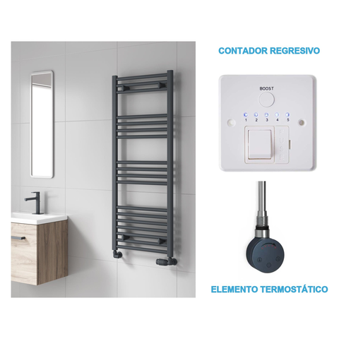 Radiador Toalheiro Elétrico Antracite 500 mm de Largura · Pré-cheio
