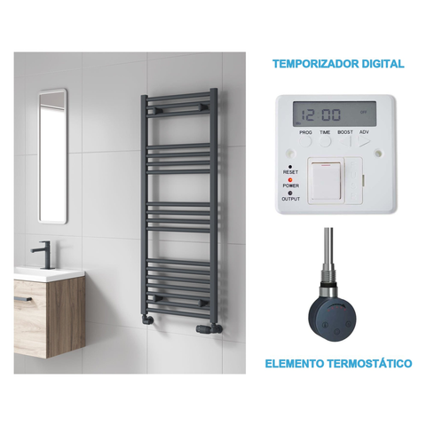 Radiador Toalheiro Elétrico Antracite 500 mm de Largura · Pré-cheio