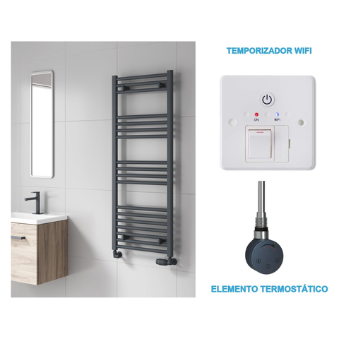 Radiador Toalheiro Elétrico Antracite 500 mm de Largura · Pré-cheio