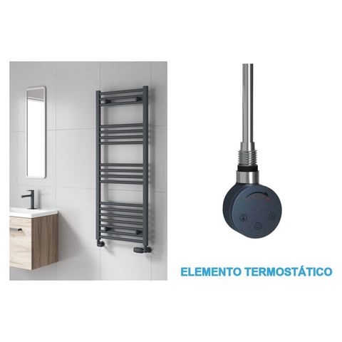Radiador Toalheiro Elétrico Antracite 500 mm de Largura · Pré-cheio