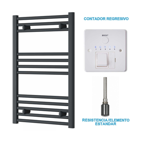 Radiador Toalheiro Elétrico Antracite 500 mm de Largura · Pré-cheio