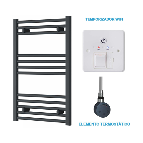 Radiador Toalheiro Elétrico Antracite 500 mm de Largura · Pré-cheio