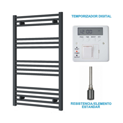 Radiador Toalheiro Elétrico Antracite 600 mm de Largura · Pré-cheio