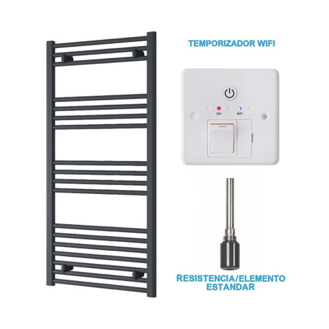 Radiador Toalheiro Elétrico Antracite 600 mm de Largura · Pré-cheio
