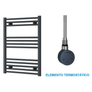 Radiador Toalheiro Elétrico Antracite 600 mm de Largura · Pré-cheio