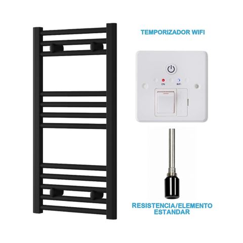 Radiador Toalheiro Elétrico Preto 400 mm de Largura · Pré-cheio