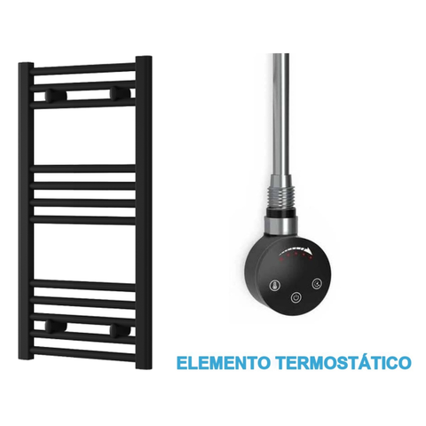 Radiador Toalheiro Elétrico Preto 400 mm de Largura · Pré-cheio