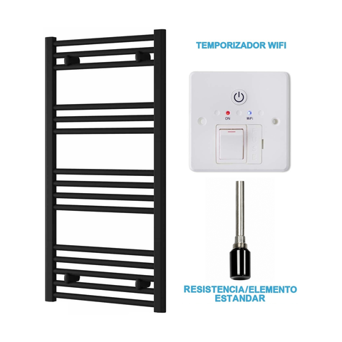 Radiador Toalheiro Elétrico Preto 500 mm de Largura · Pré-cheio