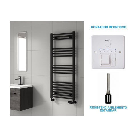 Radiador Toalheiro Elétrico Preto 500 mm de Largura · Pré-cheio