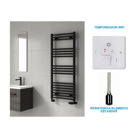 Radiador Toalheiro Elétrico Preto 500 mm de Largura · Pré-cheio