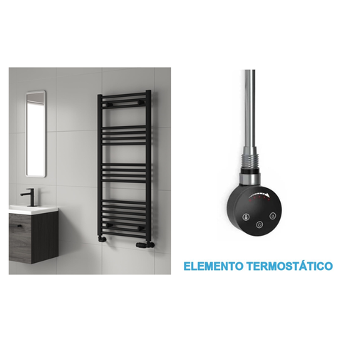 Radiador Toalheiro Elétrico Preto 500 mm de Largura · Pré-cheio