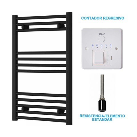 Radiador Toalheiro Elétrico Preto 500 mm de Largura · Pré-cheio