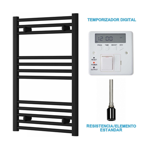 Radiador Toalheiro Elétrico Preto 500 mm de Largura · Pré-cheio