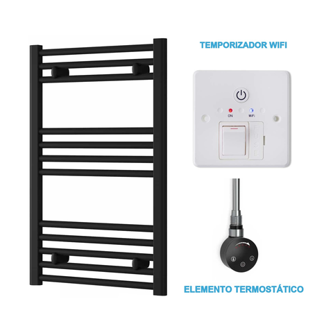 Radiador Toalheiro Elétrico Preto 500 mm de Largura · Pré-cheio