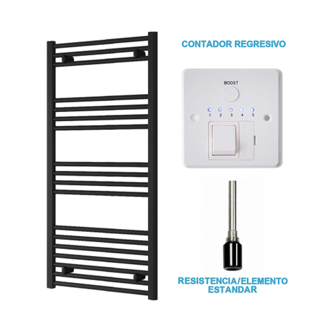 Radiador Toalheiro Elétrico Preto 600 mm de Largura · Pré-cheio