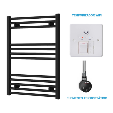 Radiador Toalheiro Elétrico Preto 600 mm de Largura · Pré-cheio