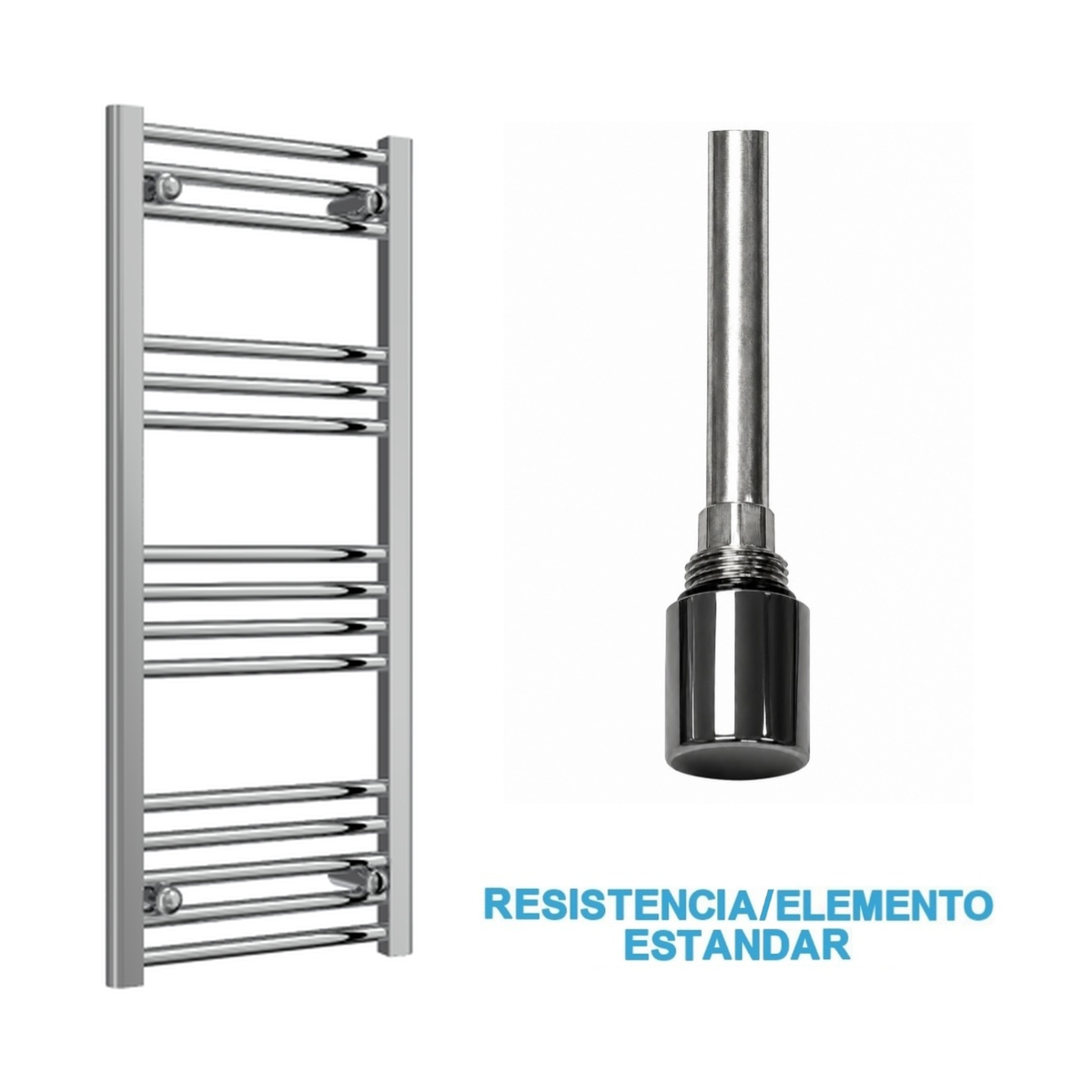 Radiador Toalheiro Elétrico Cromado 400 mm de Largura · Pré-cheio