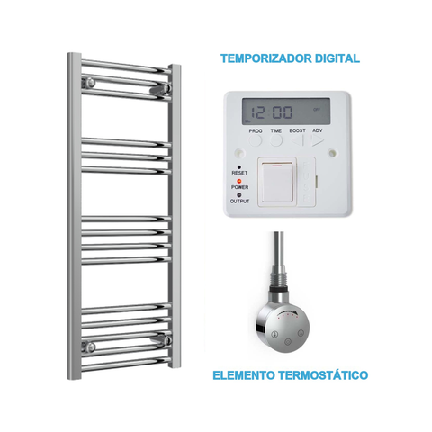 Radiador Toalheiro Elétrico Cromado 400 mm de Largura · Pré-cheio