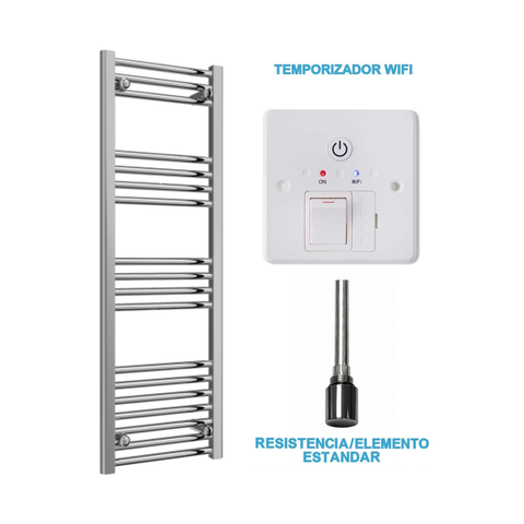 Radiador Toalheiro Elétrico Cromado 400 mm de Largura · Pré-cheio