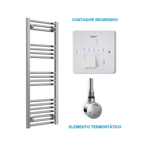 Radiador Toalheiro Elétrico Cromado 400 mm de Largura · Pré-cheio