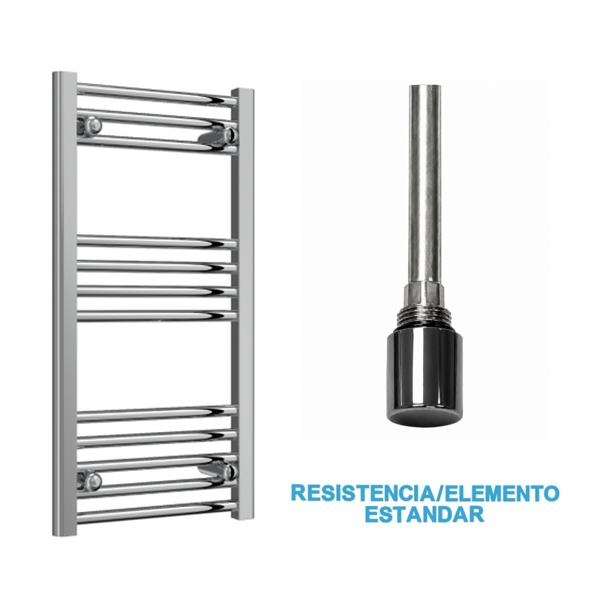 Radiador Toalheiro Elétrico Cromado 400 mm de Largura · Pré-cheio