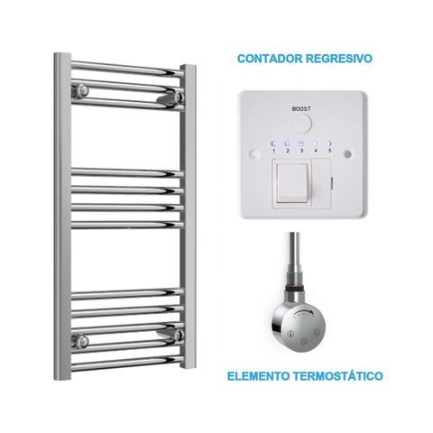 Radiador Toalheiro Elétrico Cromado 400 mm de Largura · Pré-cheio