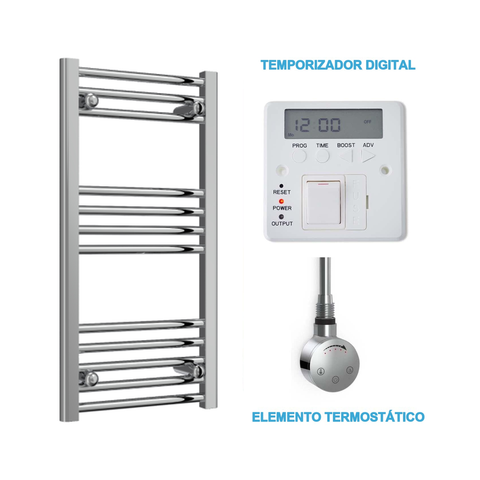 Radiador Toalheiro Elétrico Cromado 400 mm de Largura · Pré-cheio
