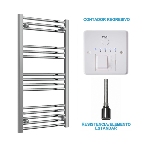 Radiador Toalheiro Elétrico Cromado 500 mm de Largura · Pré-cheio