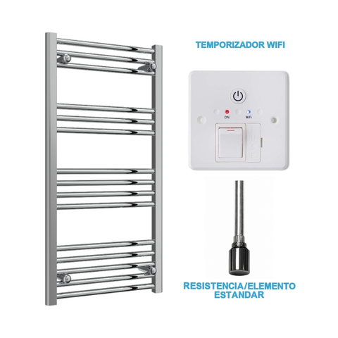 Radiador Toalheiro Elétrico Cromado 500 mm de Largura · Pré-cheio