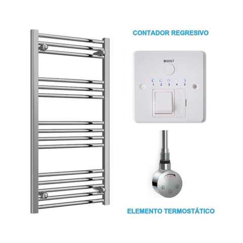 Radiador Toalheiro Elétrico Cromado 500 mm de Largura · Pré-cheio