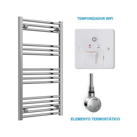 Radiador Toalheiro Elétrico Cromado 500 mm de Largura · Pré-cheio