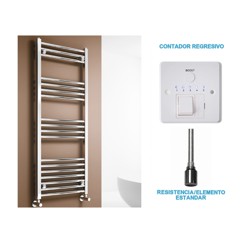 Radiador Toalheiro Elétrico Cromado 500 mm de Largura · Pré-cheio