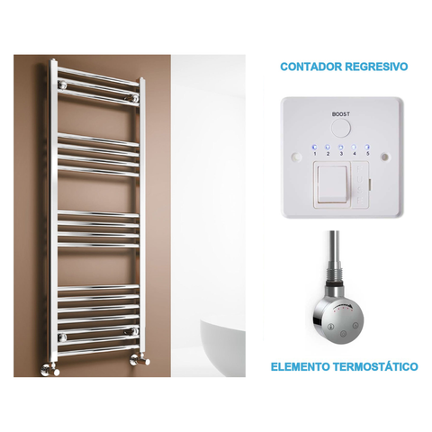Radiador Toalheiro Elétrico Cromado 500 mm de Largura · Pré-cheio