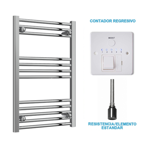 Radiador Toalheiro Elétrico Cromado 500 mm de Largura · Pré-cheio