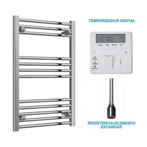 Radiador Toalheiro Elétrico Cromado 500 mm de Largura · Pré-cheio
