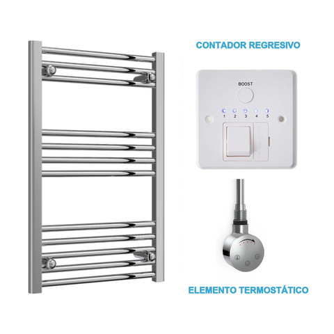 Radiador Toalheiro Elétrico Cromado 500 mm de Largura · Pré-cheio