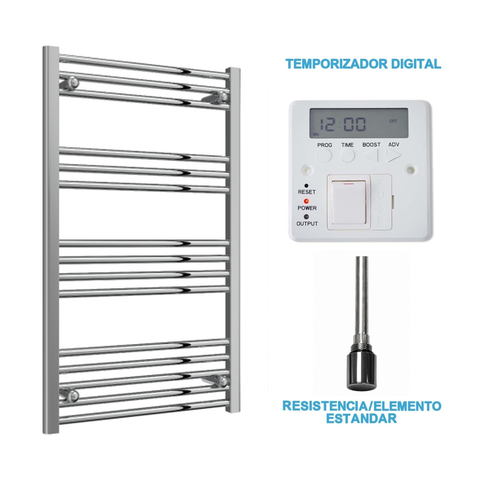 Radiador Toalheiro Elétrico Cromado 600 mm de Largura · Pré-cheio