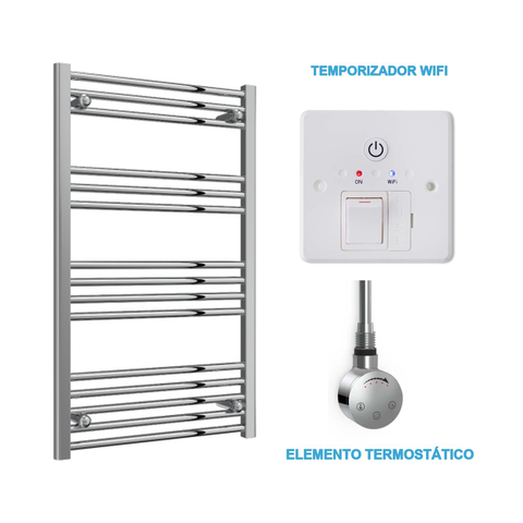 Radiador Toalheiro Elétrico Cromado 600 mm de Largura · Pré-cheio