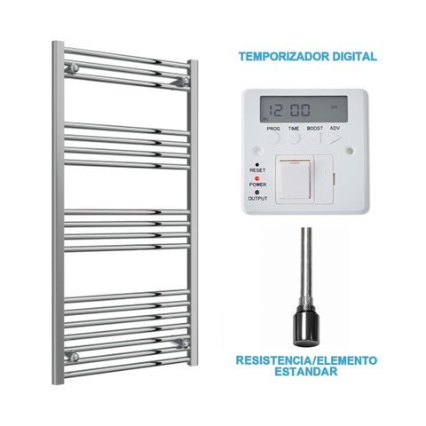 Radiador Toalheiro Elétrico Cromado 600 mm de Largura · Pré-cheio